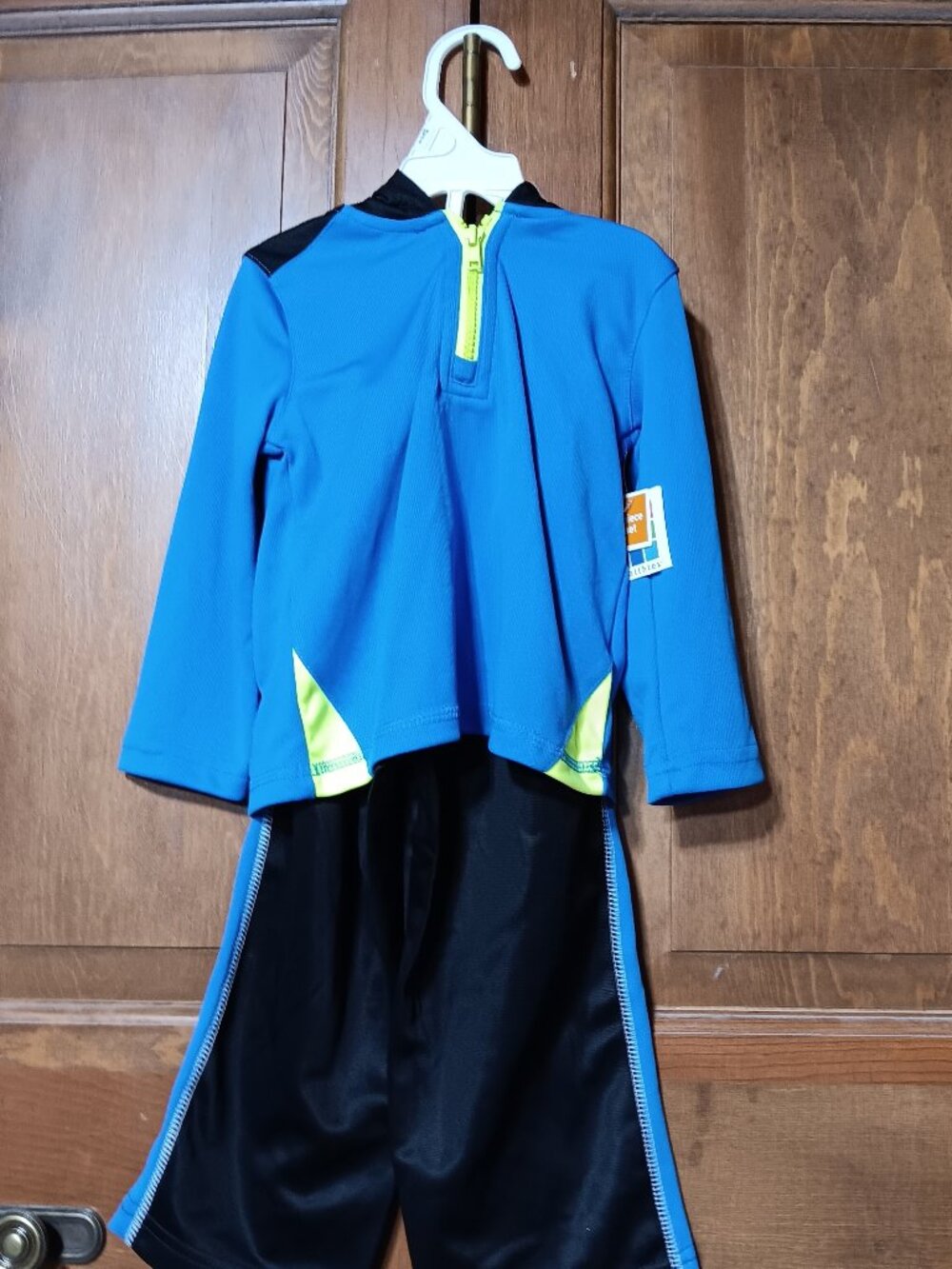 NWT Healthtex Boys Blue & Black Active Jogging Suit Hoodie Set Size 24M